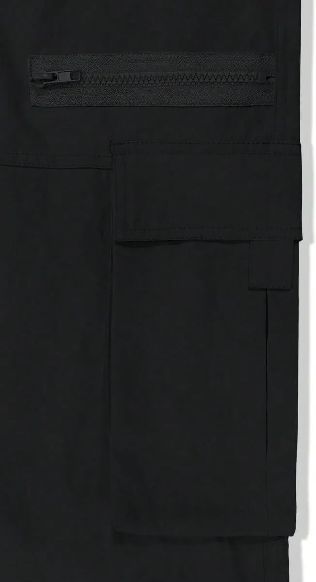 ZAFUL Men's Wild Cargo Pants Loose Fit Y2K Pants Drawstring Casual Hiking Pants Pocket Zipper Design Straight Trousers
