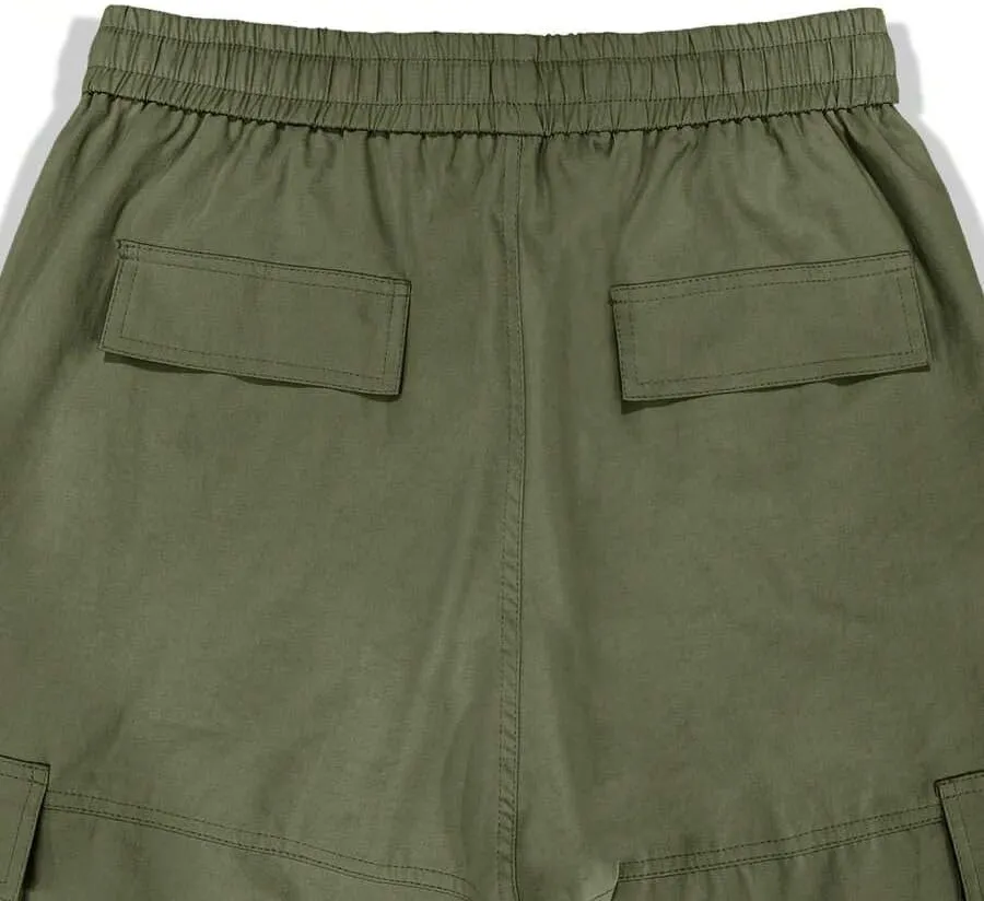 ZAFUL Men's Wild Cargo Pants Loose Fit Y2K Pants Drawstring Casual Hiking Pants Pocket Zipper Design Straight Trousers