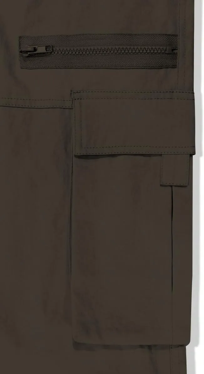ZAFUL Men's Wild Cargo Pants Loose Fit Y2K Pants Drawstring Casual Hiking Pants Pocket Zipper Design Straight Trousers