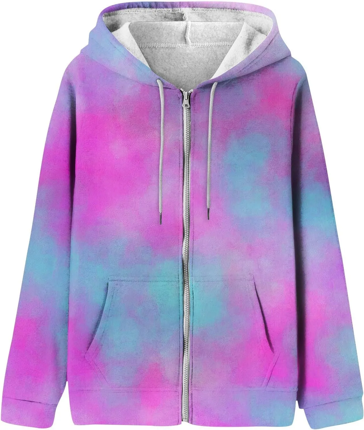 Zip Up Hoodie Women Long Sleeve Sweatshirts 2024 Fall Outfits Oversized Hoodies Casual Fashion Jackets