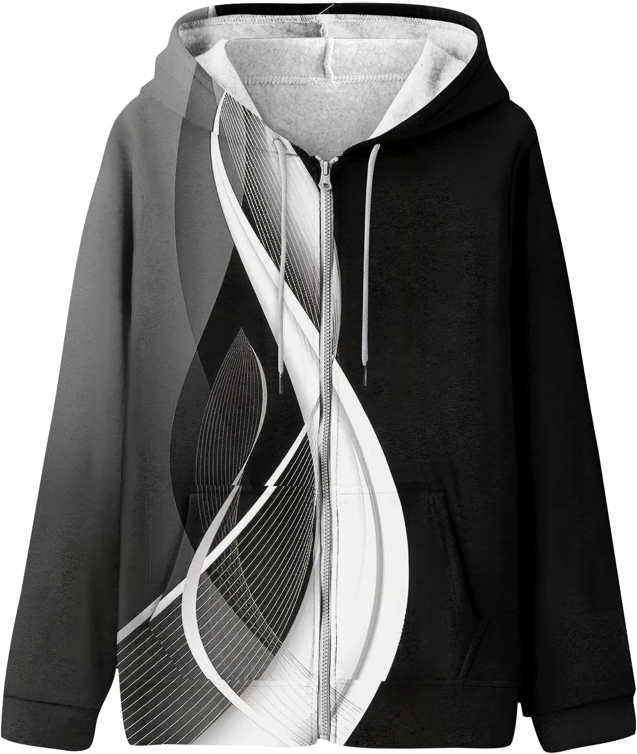Zip Up Hoodie Women Long Sleeve Sweatshirts 2024 Fall Outfits Oversized Hoodies Casual Fashion Jackets
