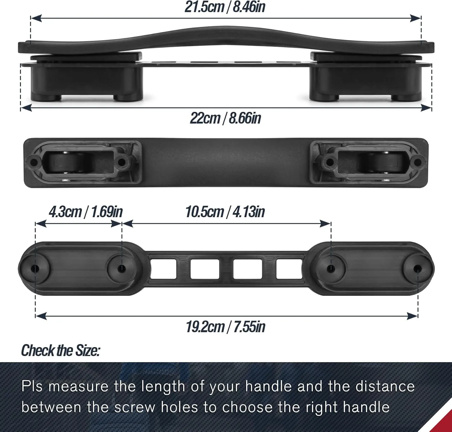 Zoofen Replacement Luggage Suitcase Handle Carry Strap Luggage Grip Luggage Replacement Handle PullsB110